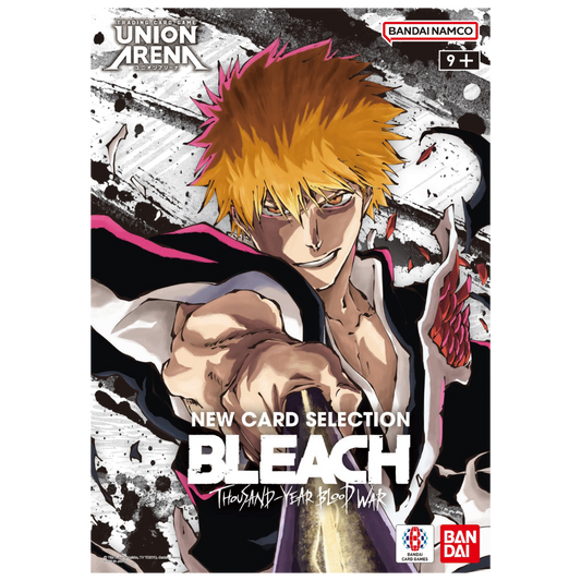 Union Arena New Card Selection Bleach Thousand-Year Blood War box art featuring Ichigo Kurosaki