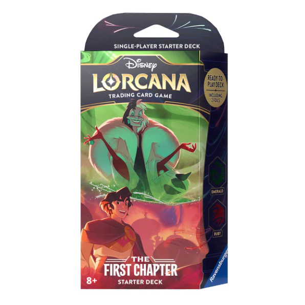 Disney Lorcana - The First Chapter - Starter Deck (Emerald and Ruby Ã¢â‚¬â€œ Cruella x Aladdin)