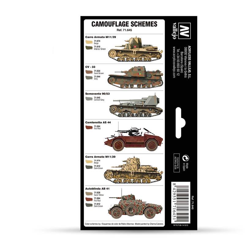 Vallejo - AFV Color Series - Italy WWII Regio Esercito Camo Colors - Set of 8