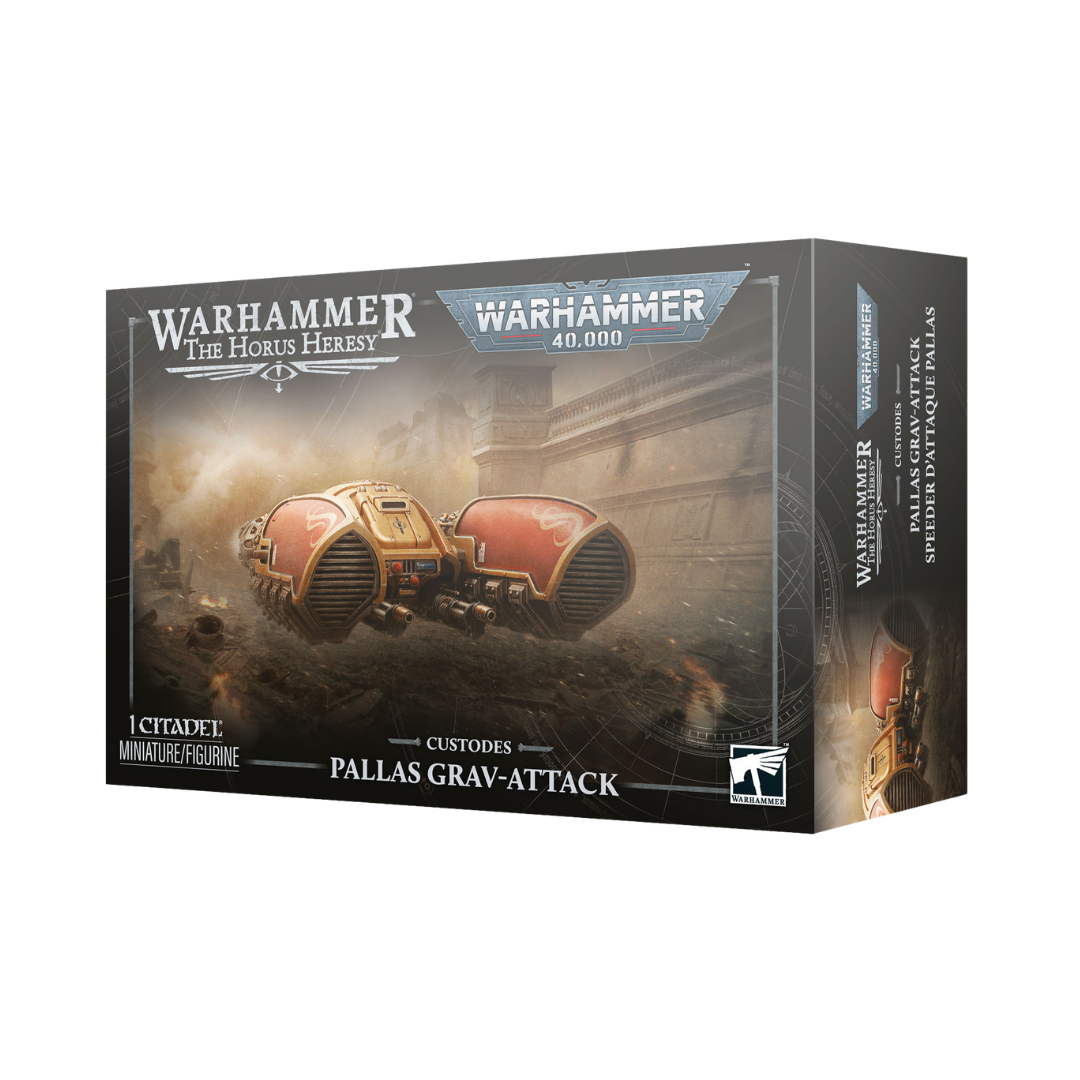 Warhammer 40,000 Adeptus Custodes Pallas Grav-Attack hover vehicle miniature