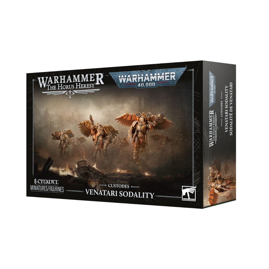 Warhammer 40,000 Adeptus Custodes Venatari Sodality miniatures with winged jump packs