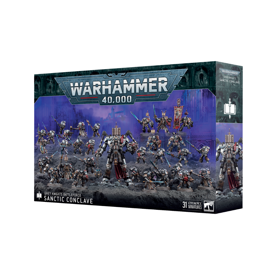 Warhammer 40K Grey Knights Sanctic Conclave Battleforce with Dreadknight, Paladins, and Strike Squads