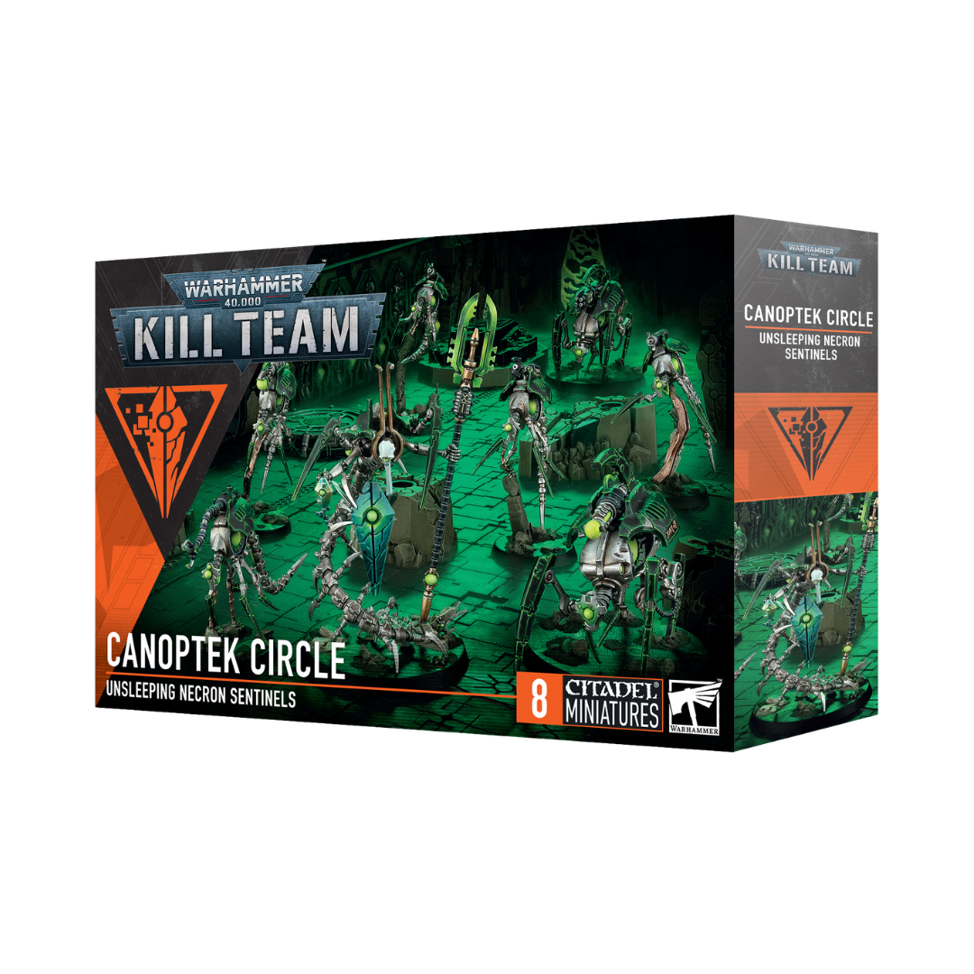 Warhammer 40K Kill Team Canoptek Circle box set with eight Necron miniatures