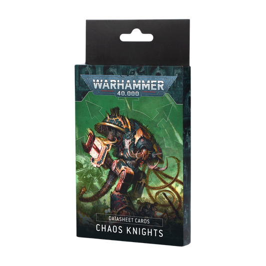 Warhammer 40K Chaos Knights Datasheet Cards for quick unit reference and rules tracking in Warhammer 40,000 tabletop games