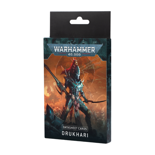 Warhammer 40k Drukhari datasheet cards set with 28 unit reference cards