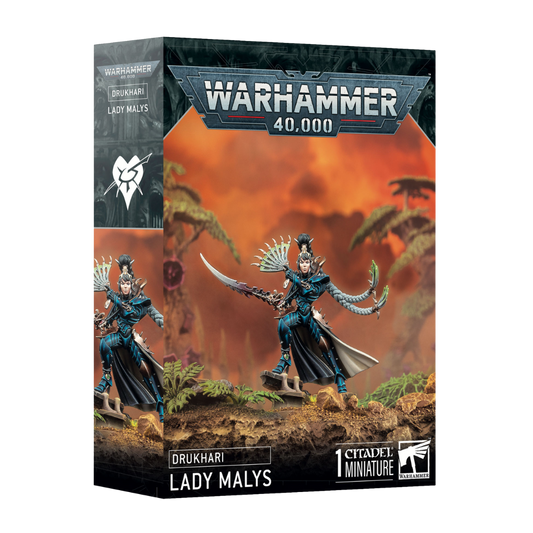 Warhammer 40k Drukhari Lady Malys miniature kit with alternate head and base options