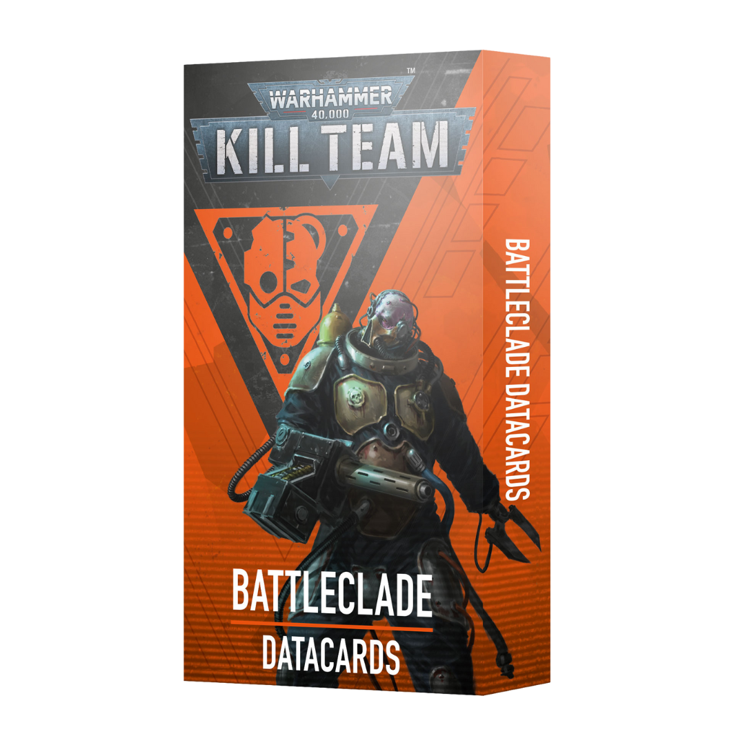 Kill Team Battleclade Datacards box art for Adeptus Mechanicus faction reference deck
