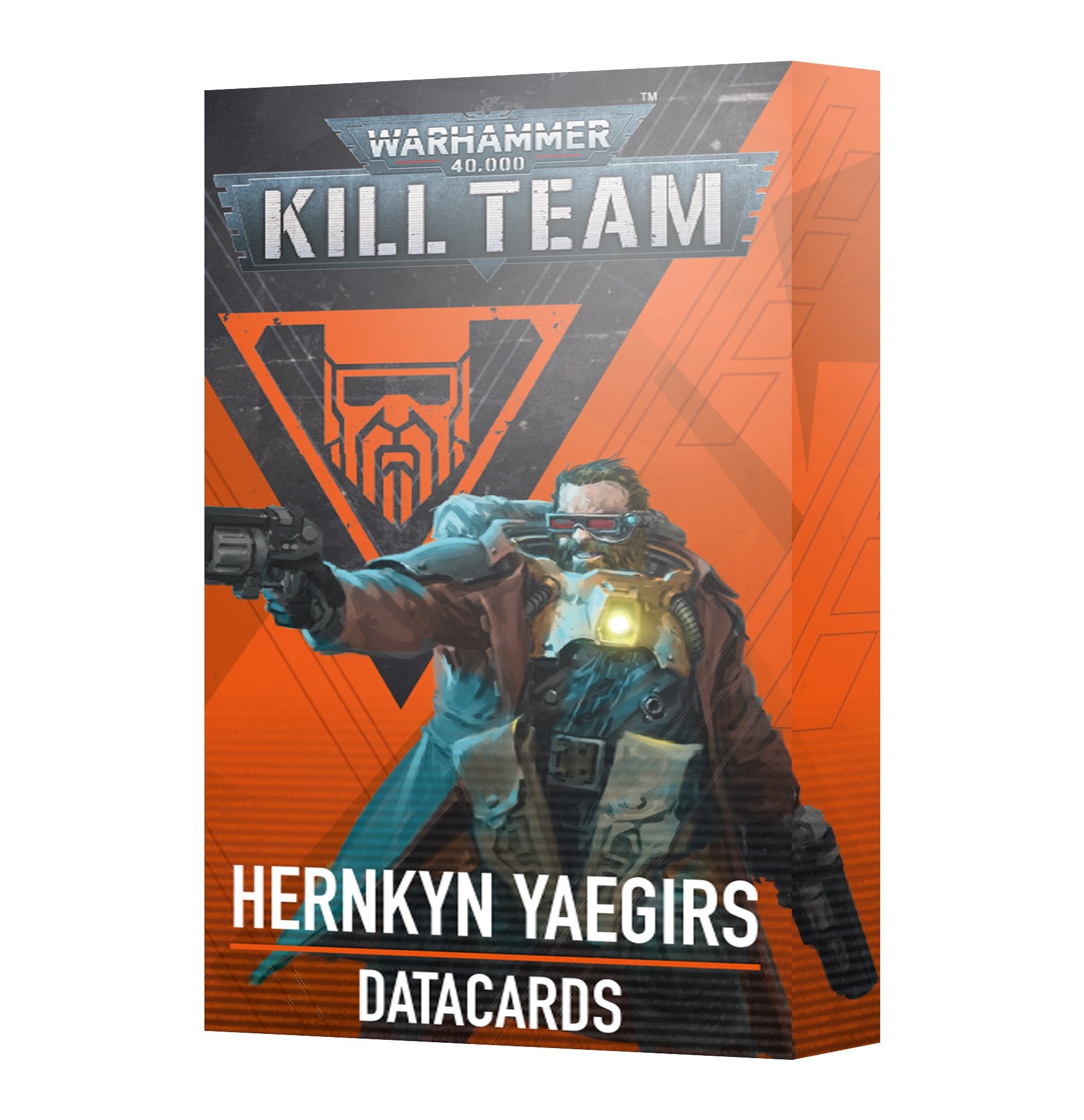 Hernkyn Yaegirs Kill Team card pack, featuring operative datacards, faction rules, and equipment cards.