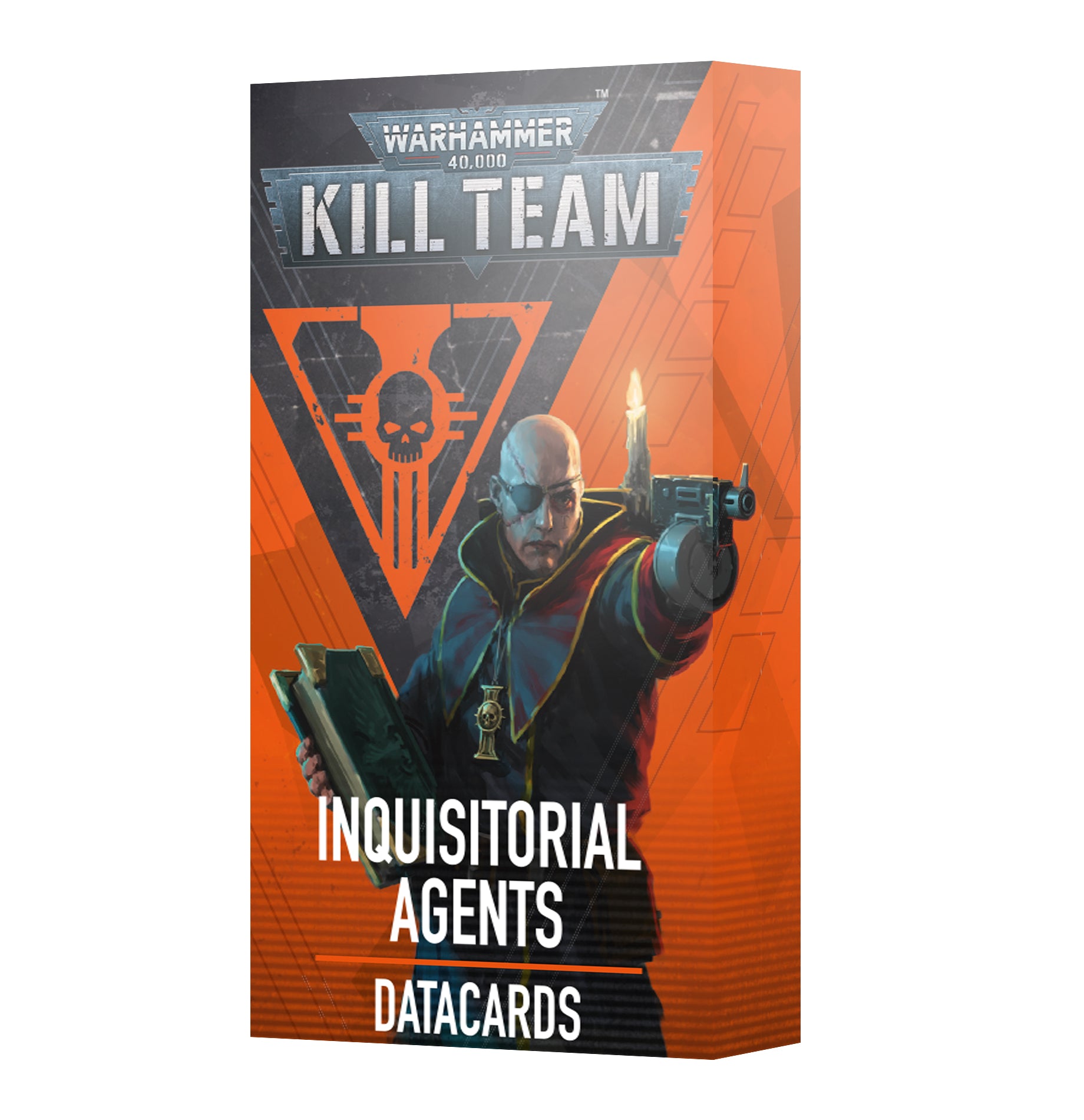 Inquisitorial Agents Kill Team card pack for Warhammer 40,000, featuring operative datacards, faction rules, and equipment cards.