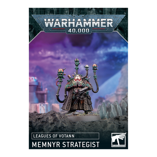 Warhammer 40k Leagues of Votann Memnyr Strategist miniature with Kognitâar Mantle and Steeljack-control apparatus