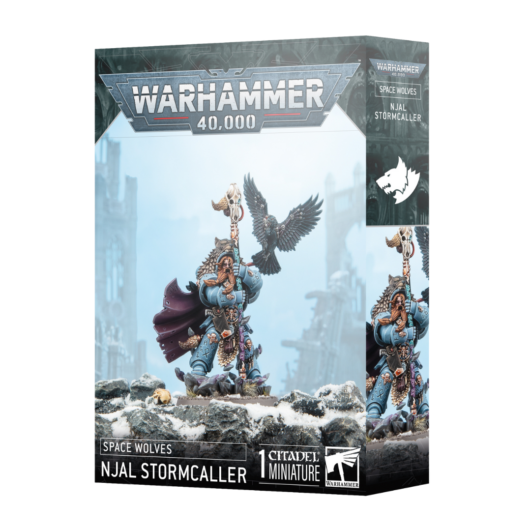 Warhammer 40k Space Wolves Njal Stormcaller character kit with psychic weapons