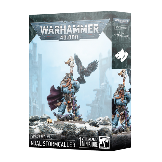 Warhammer 40k Space Wolves Njal Stormcaller character kit with psychic weapons