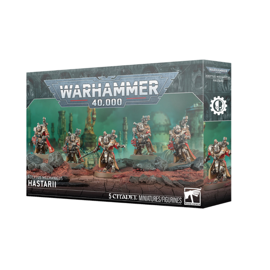 Warhammer 40k Adeptus Mechanicus Hastarii Skitarii heavy infantry models
