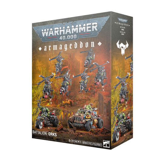 Warhammer 40k Armageddon Battalion Orks Deffkoptas Squigbuggy Wartrike Speed Freeks
