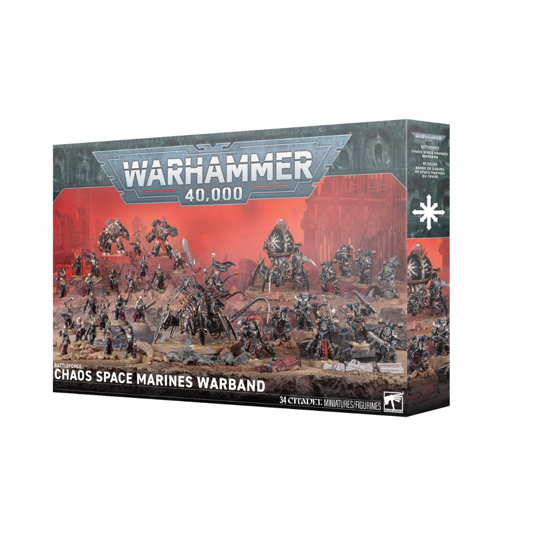 Warhammer 40k Chaos Space Marines Warband Battleforce with Lord Discordant, Legionaries and Venomcrawler