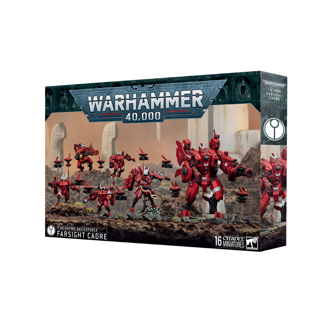 Box art of the Warhammer 40k T'au Empire Farsight Cadre Battleforce