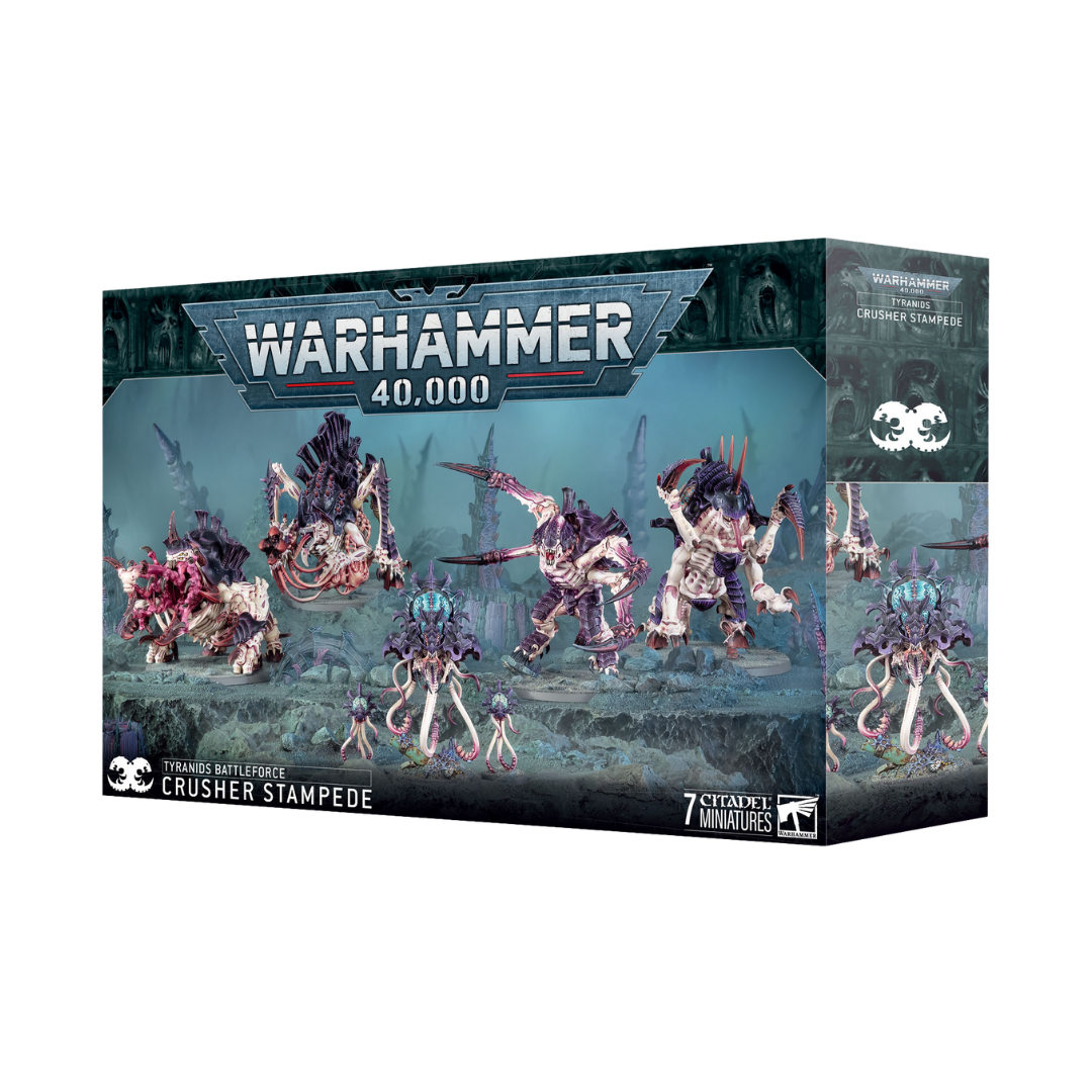 Box art of the Warhammer 40k Tyranids Crusher Stampede Battleforce