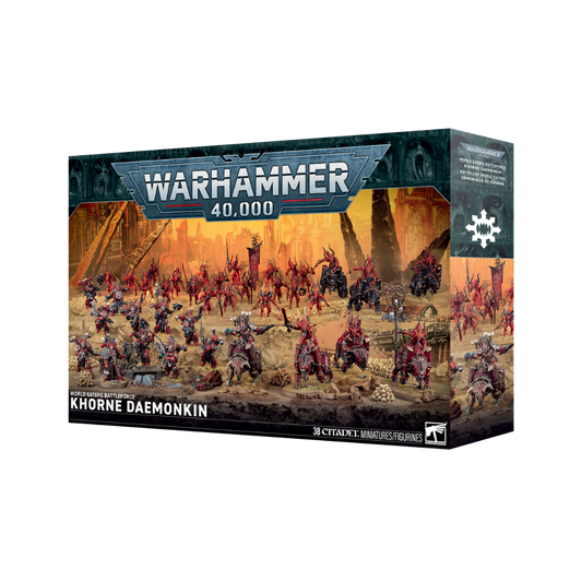 Warhammer 40k World Eaters Khorne Daemonkin Battleforce box showing Berzerkers, Bloodletters, and Bloodcrushers