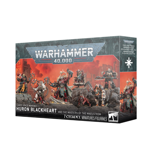 Warhammer 40,000 game box with Chaos Space Marine miniatures