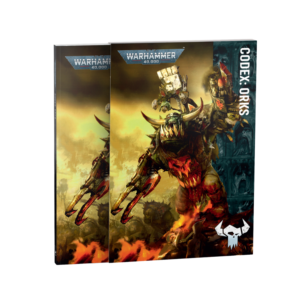 Warhammer 40k Codex Orks 11th Edition softcover rulebook with protective slipcase.
