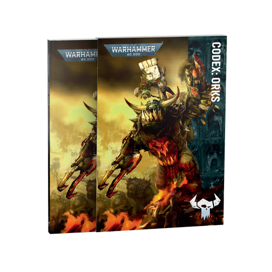 Warhammer 40k Codex Orks 11th Edition softcover rulebook with protective slipcase.