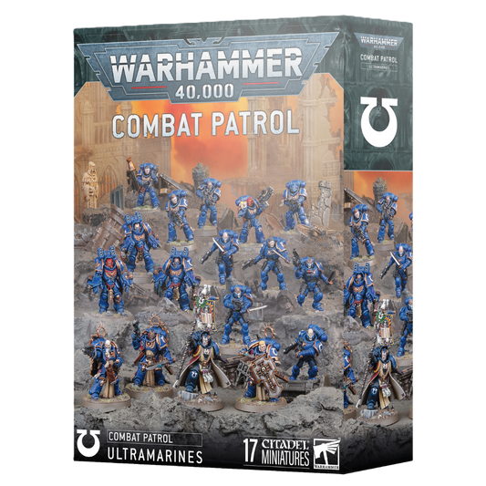 Warhammer 40k Ultramarines Combat Patrol box with Tigurius, Intercessors, Reivers, Bladeguard Veterans, and Aggressors