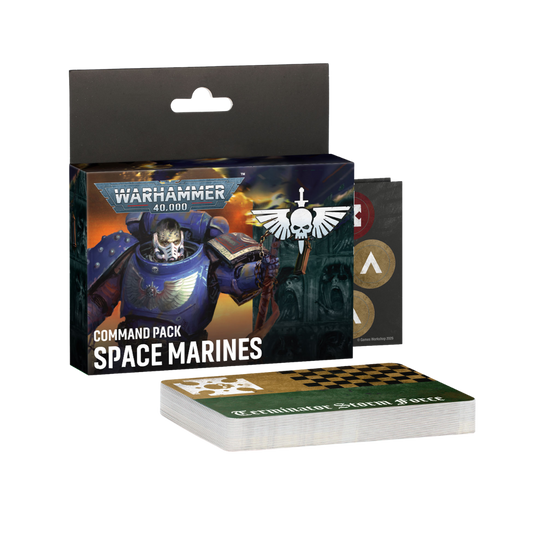 Warhammer 40k Space Marines Command Pack with 94 reference cards and 24 double-sided tokens