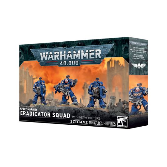 Warhammer 40k Space Marines Eradicator Squad with Heavy Bolters, 3 Citadel miniatures