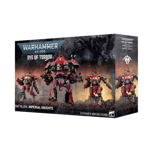 Warhammer 40k Imperial Knights Battalion Dominus Knight and Armiger models