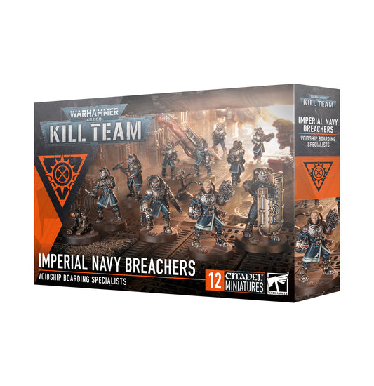 Warhammer 40k Kill Team Imperial Navy Breachers - Elite Imperial Agents equipped for void combat with void suits, mag-boots, NAVIS C.A.T., and Gheistskull.