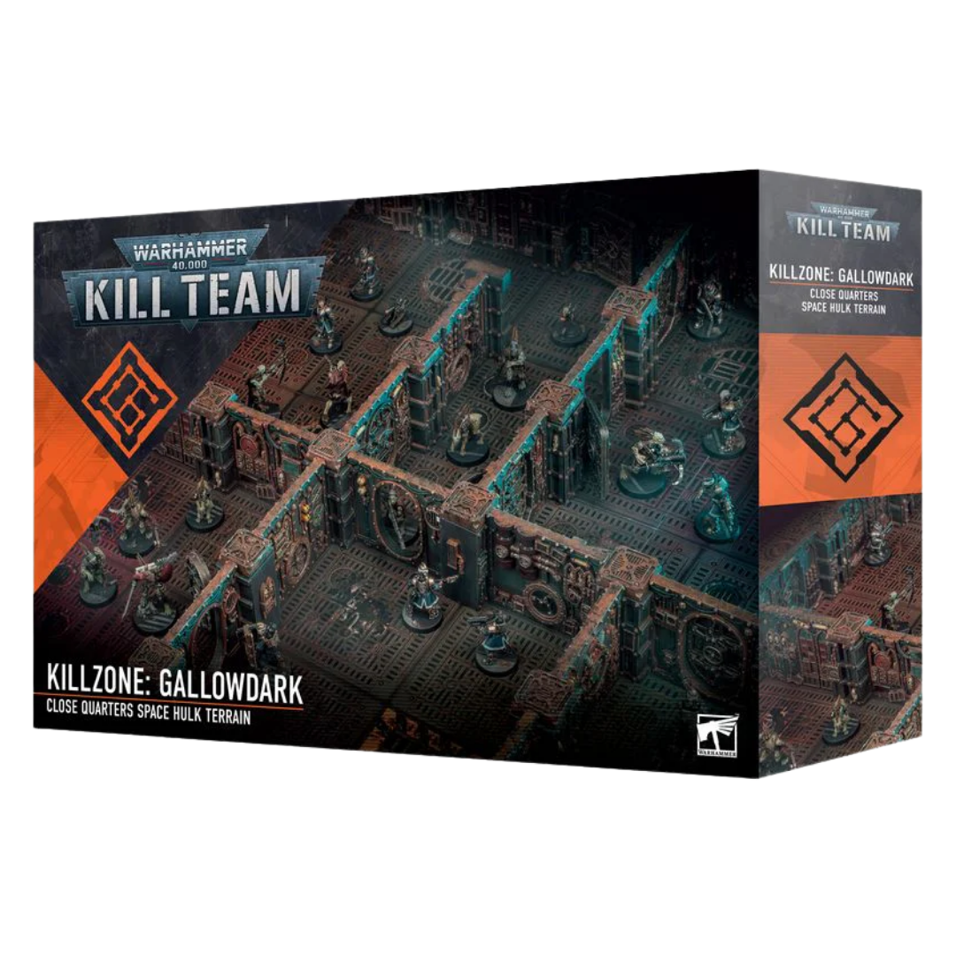 Warhammer 40k Kill Team Killzone Gallowdark close quarters space hulk terrain set box art