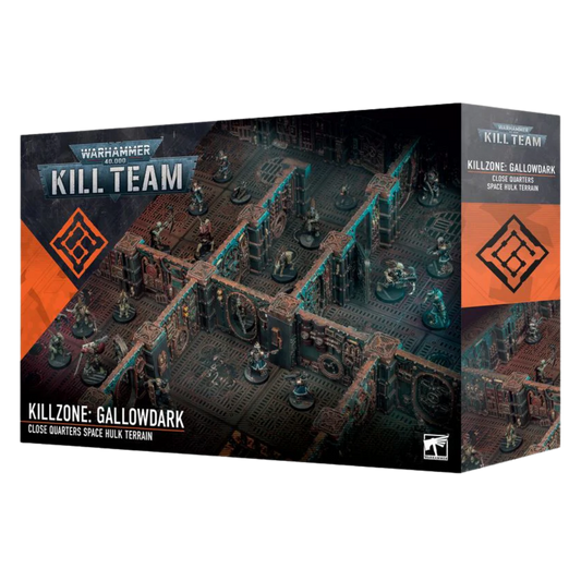 Warhammer 40k Kill Team Killzone Gallowdark close quarters space hulk terrain set box art