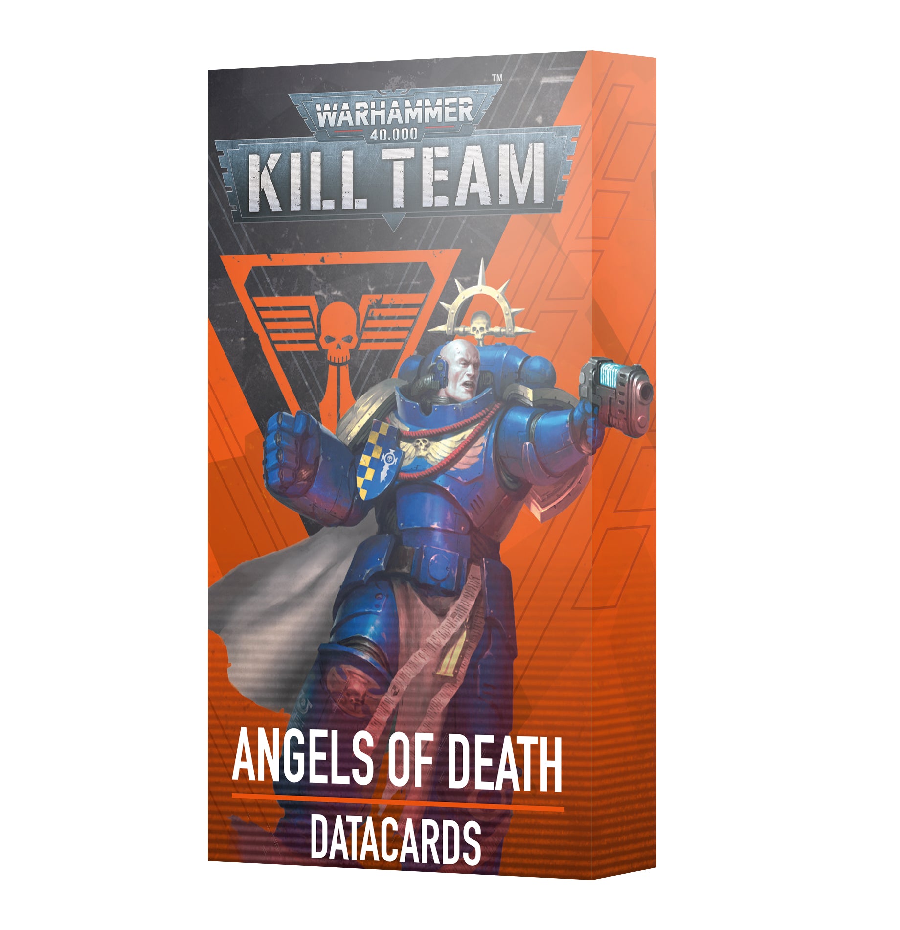 Warhammer 40k Kill Team Space Marines Angels of Death Datacards - Includes faction rules, operative profiles, unique ploys, and essential gameplay information.