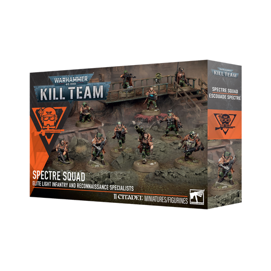 Warhammer 40k Kill Team Spectre Squad with 11 Astra Militarum reconnaissance specialist miniatures