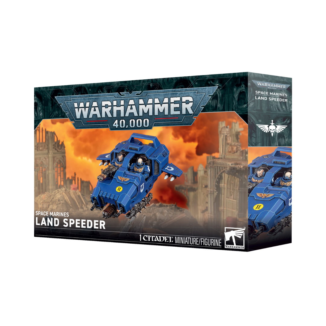 Warhammer 40k Space Marines Land Speeder Citadel miniature with multiple weapon options