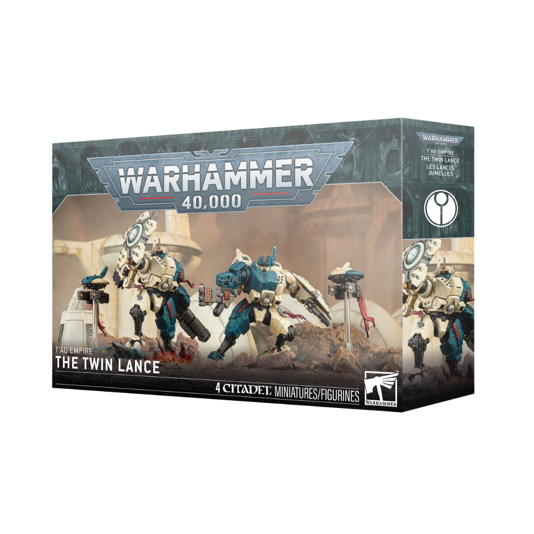 Warhammer 40k T'au Empire The Twin Lance box set with Sunsear and Scatterflare battlesuits and support drones