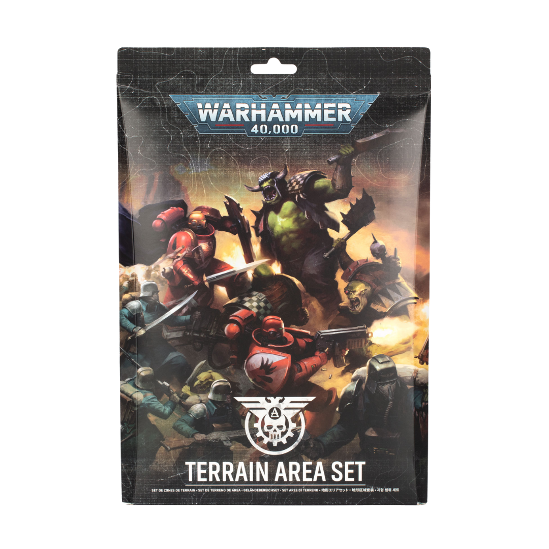 Warhammer 40000 Terrain Area Set with double-sided battlefield terrain bases