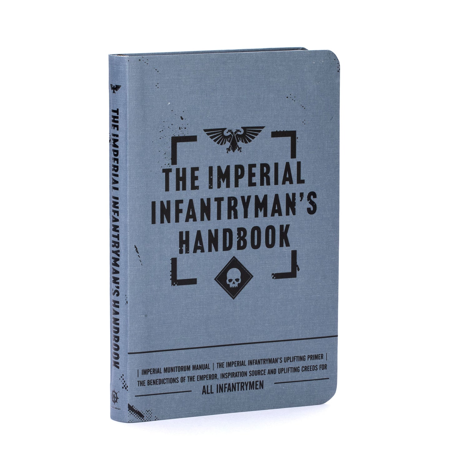 Warhammer 40k Black Library The Imperial Infantryman’s Handbook for Astra Militarum recruits, combining survival tactics and grim humor.