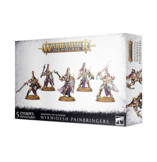 86-part plastic kit to assemble five Mymidesh Painbringers or Symbaresh Twinsouls, with five 32mm Round Citadel bases. Free shipping on orders over $199!