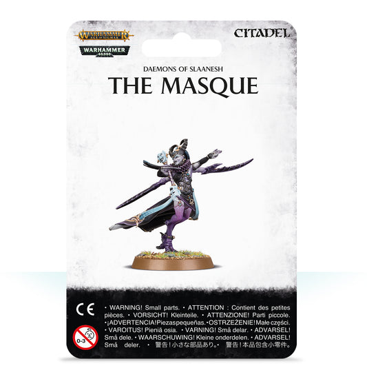 10-piece plastic kit to assemble The Masque from Hedonites of Slaanesh with a 32mm round base. Free shipping on orders over $199!