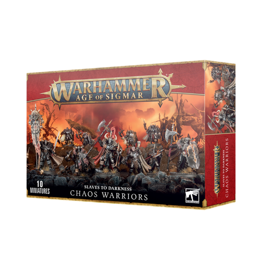 Warhammer Age of Sigmar Slaves to Darkness Chaos Warriors kit components and round bases unpainted
