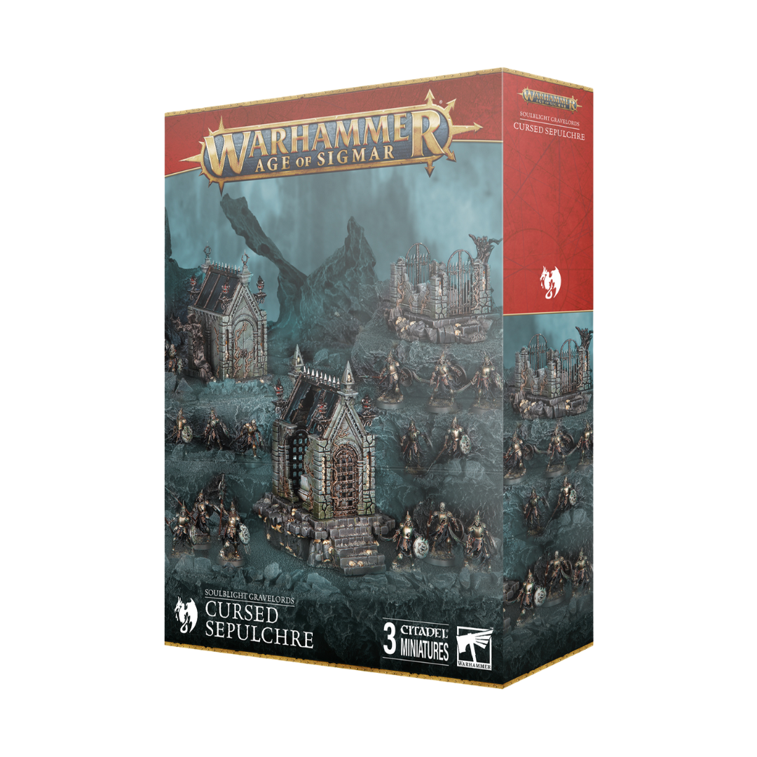 Warhammer Age of Sigmar Soulblight Gravelords Cursed Sepulchre, spectral terrain and magical unit summoning centerpiece for undead armies in AoS.