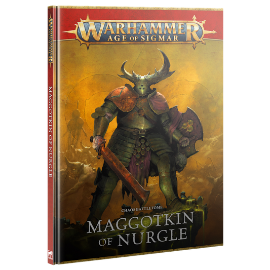 Warhammer Age of Sigmar Chaos Battletome Maggotkin of Nurgle cover showing Rotsword art