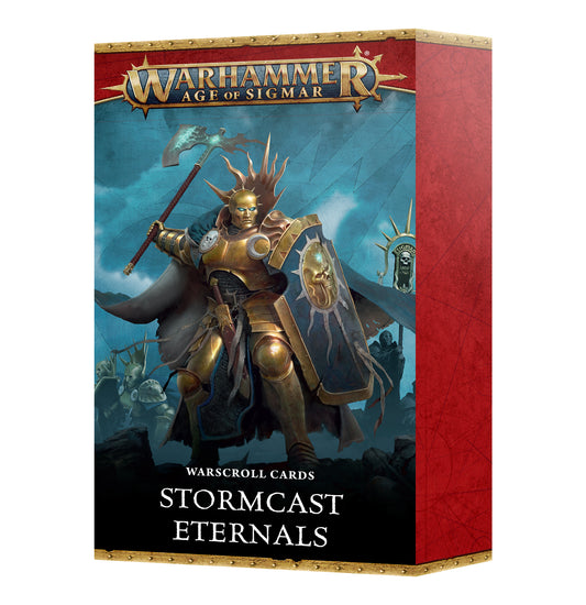 Warscroll Cards: Stormcast Eternals for Warhammer Age of Sigmar, quick reference for unit stats and abilities.