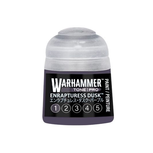 Warhammer Tone Pro Enrapturess Dusk 12 ml miniature paints in five coordinated tones from dark to light.