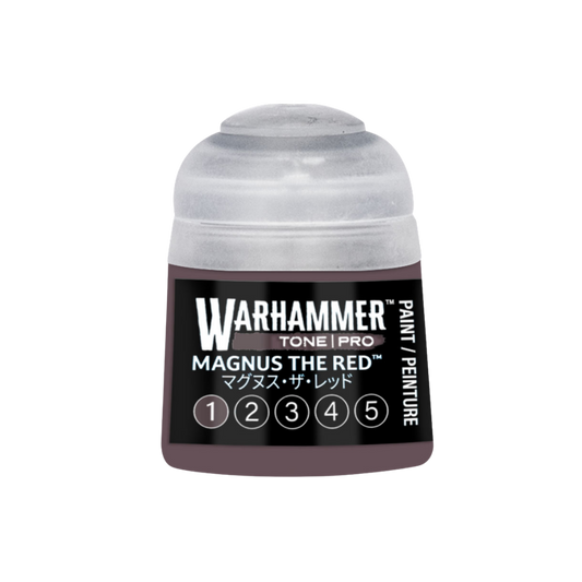 Warhammer Tone Pro Magnus The Red 12 ml miniature paints in five coordinated tones from dark to light.