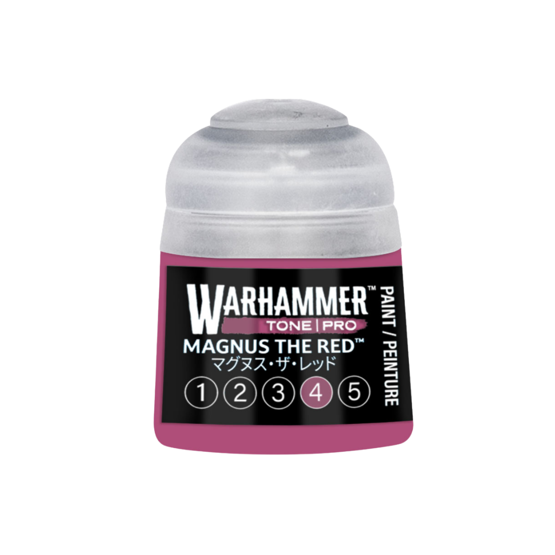 Warhammer Tone Pro Magnus The Red 12 ml miniature paints in five coordinated tones from dark to light.
