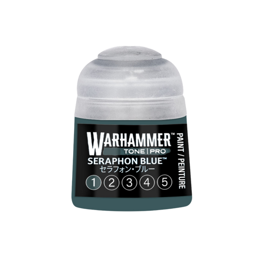 Warhammer Tone Pro Seraphon Blue 12 ml miniature paints in five coordinated tones from dark to light.