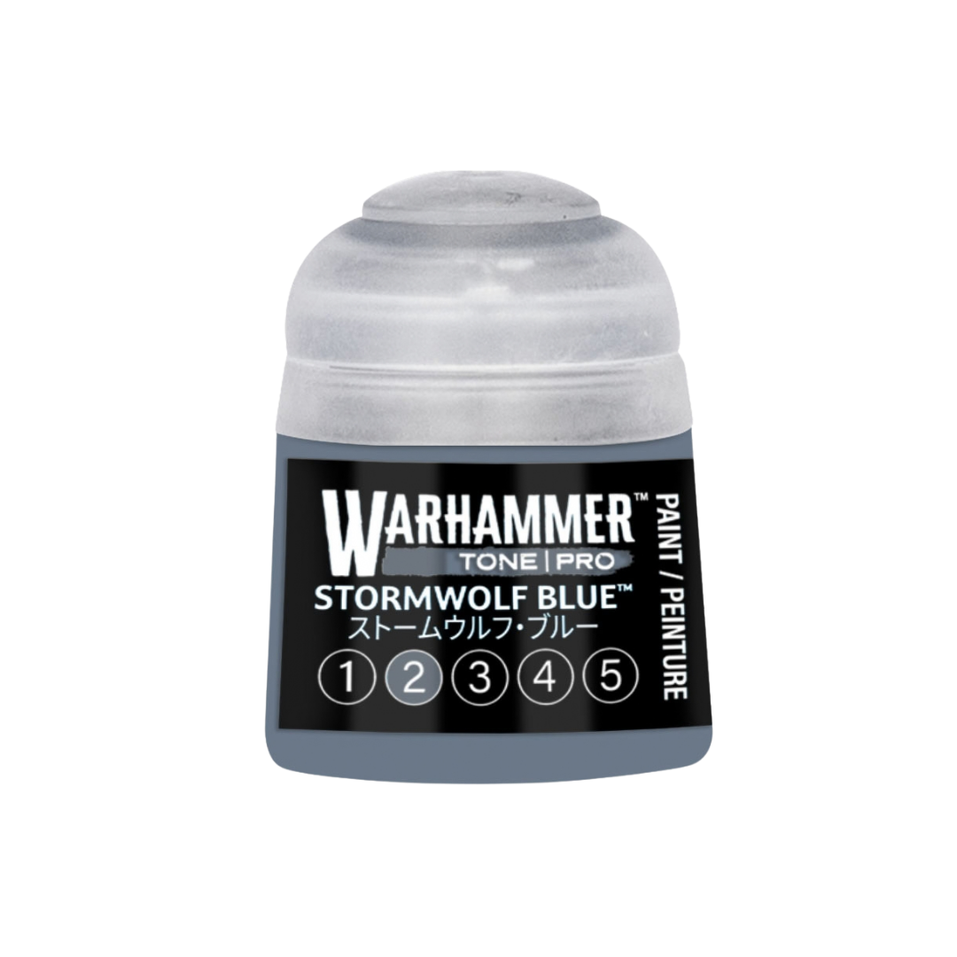 Warhammer Tone Pro Stormwolf Blue 12 ml miniature paints in five coordinated tones from dark to light.