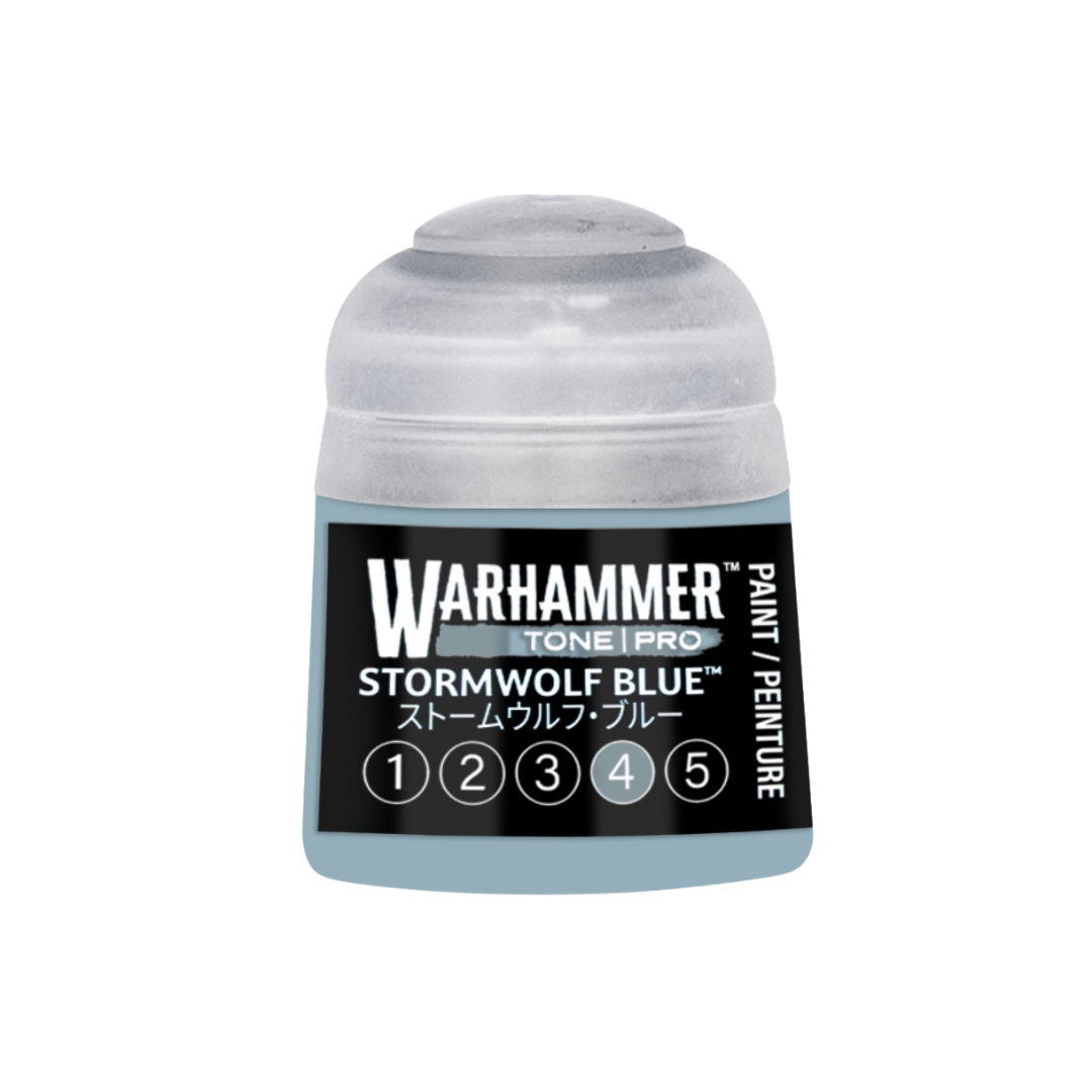 Warhammer Tone Pro Stormwolf Blue 12 ml miniature paints in five coordinated tones from dark to light.